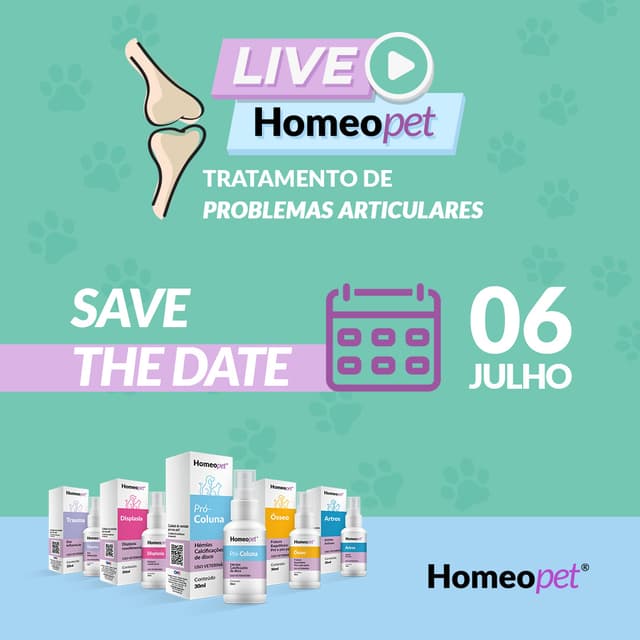 Homeopet promove live sobre Tratamento de Problemas Articulares em animais de estimação